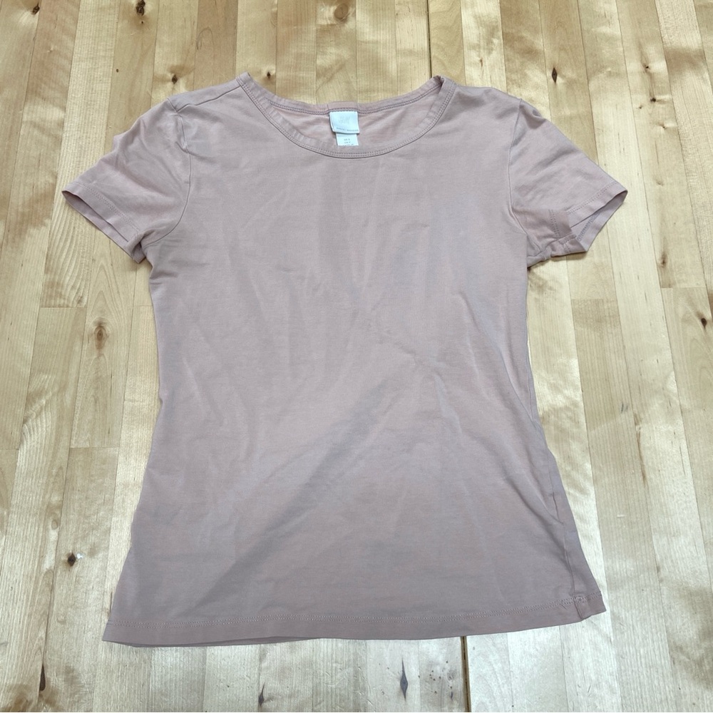 H&M Basics Short Sleeve Crewneck Tee - Dusty Rose